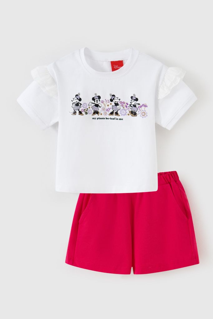 Bộ thun ngắn tay bé gái Minnie Rabity 5708