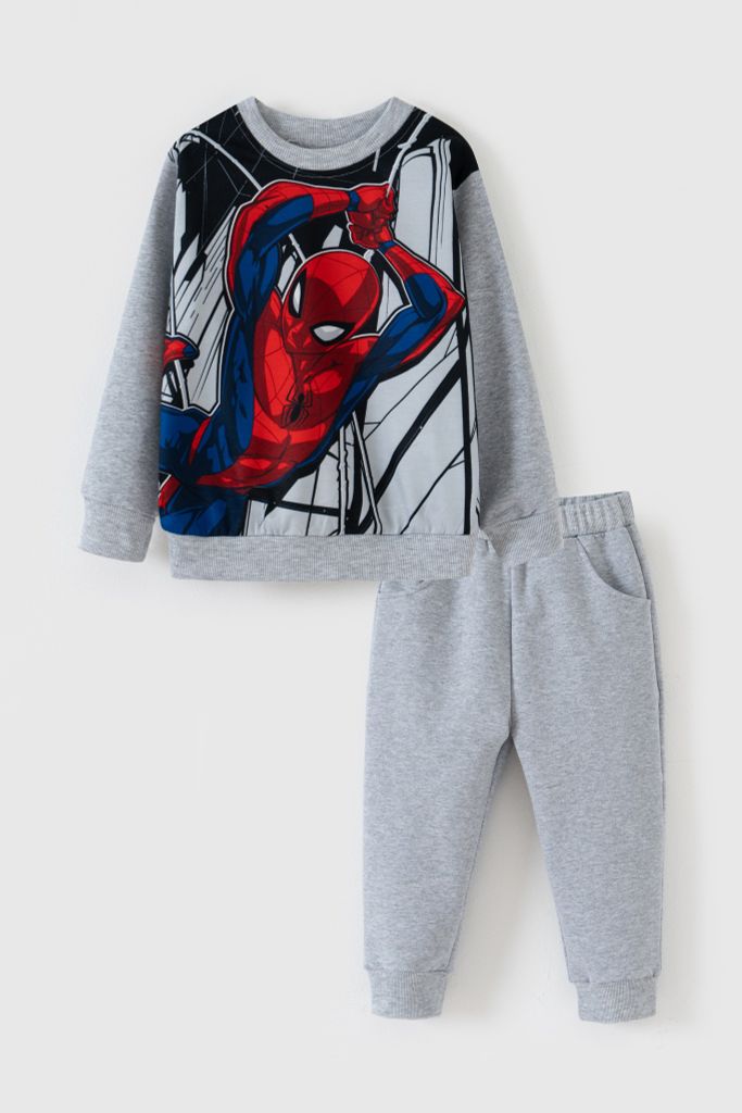 Bộ nỉ dài tay bé trai Spider-man Rabity 5768