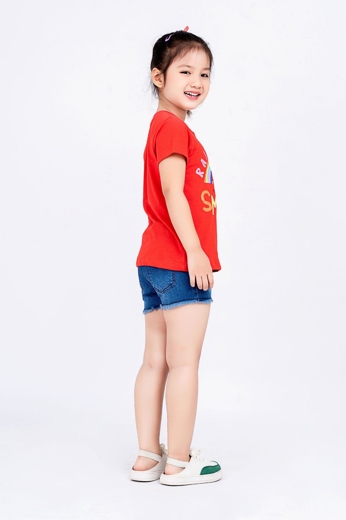 Áo thun ngắn tay bé gái Rabity 9315