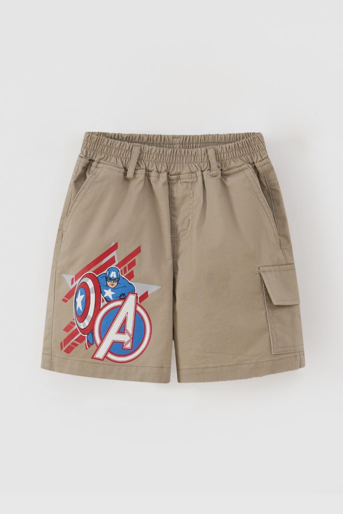 Quần short kaki Captain America bé trai Rabity 5800