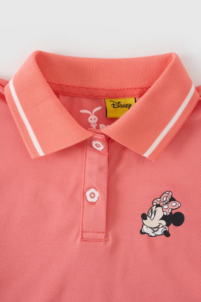 Áo thun polo ngắn tay Minnie bé gái Rabity 5802