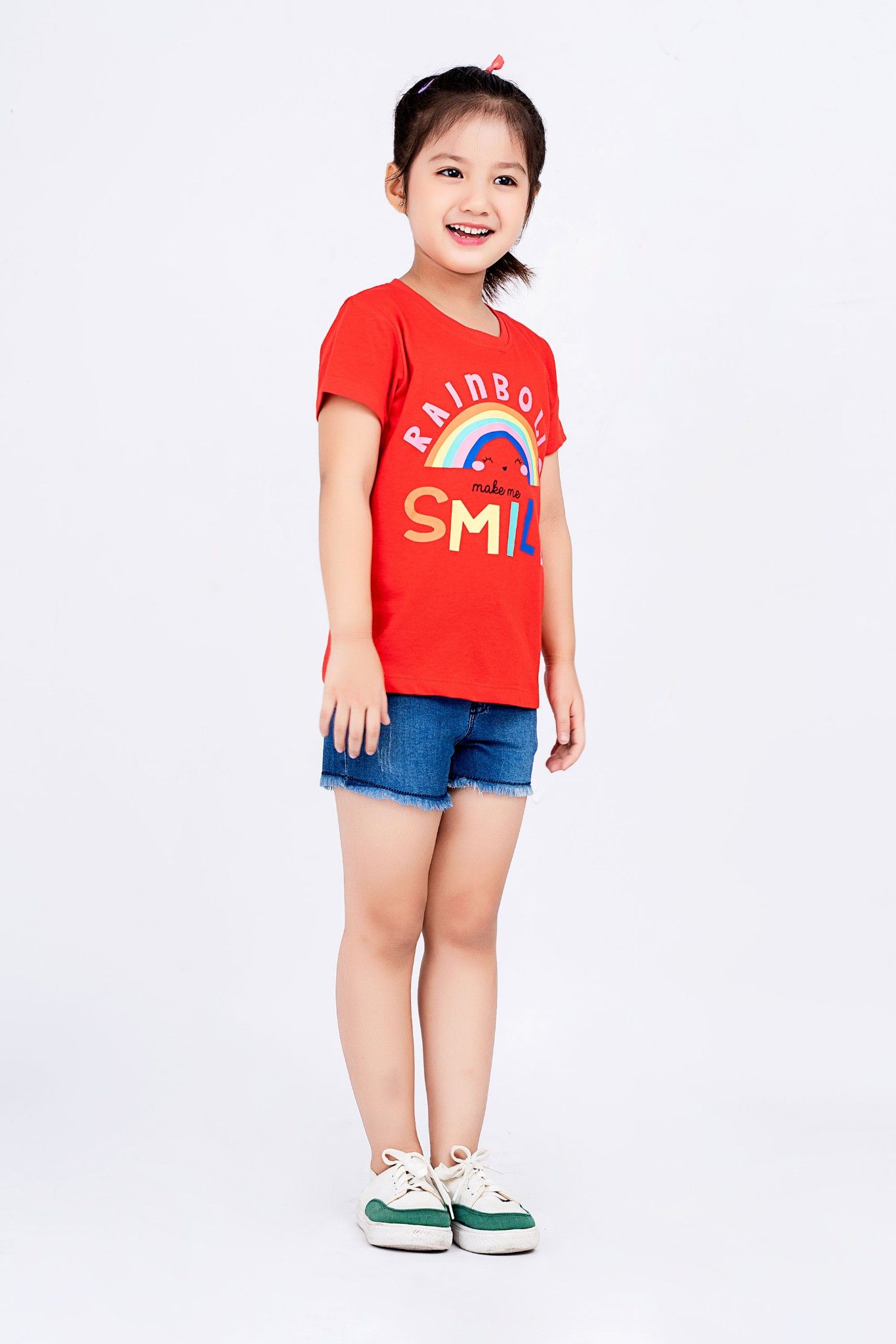 Áo thun ngắn tay bé gái Rabity 9315