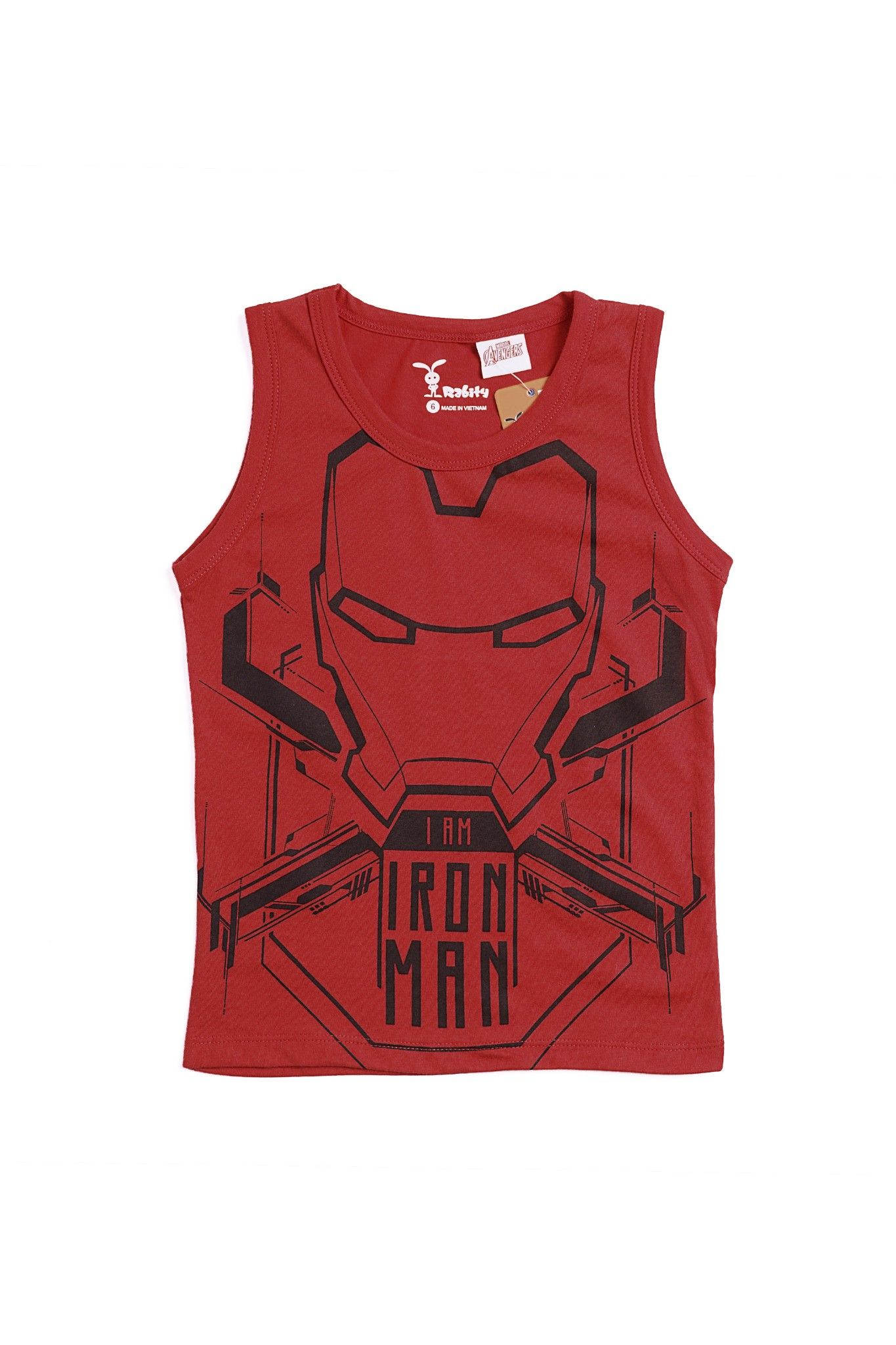 Bộ thun Iron man có tay sát nách bé trai Rabity 5102
