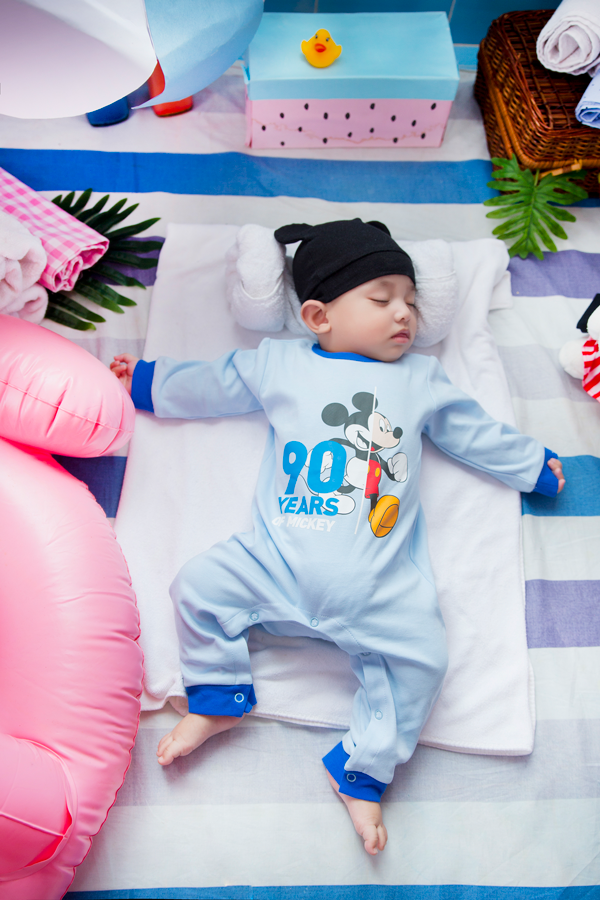 Bộ liền Mickey sơ sinh dài tay bé trai Rabity 5019