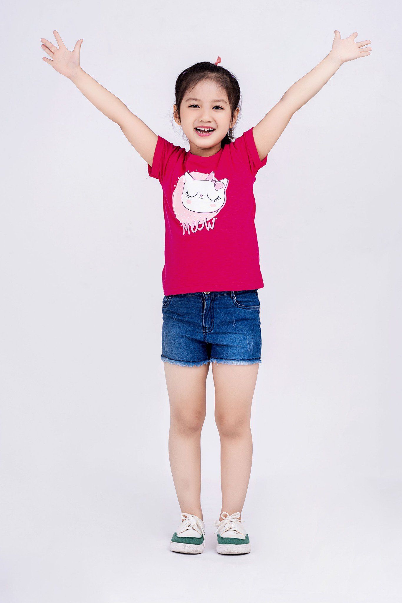 Áo thun ngắn tay bé gái Rabity 9295
