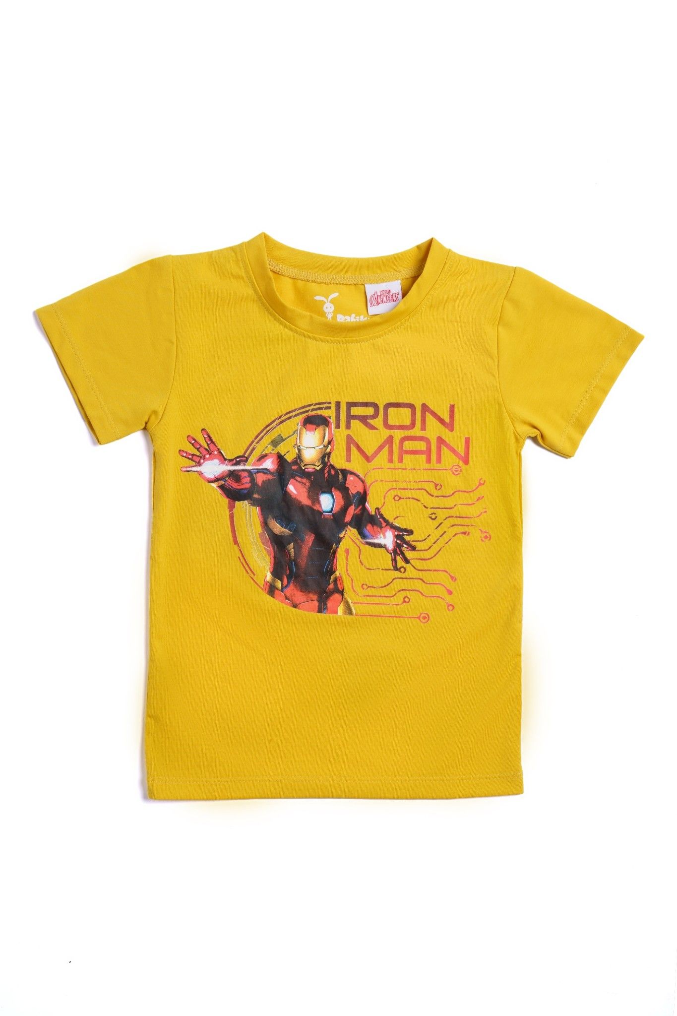Bộ thun cổ tròn Iron man ngắn tay bé trai Rabity 5104