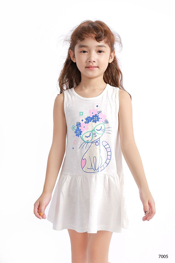 Đầm thun sát nách bé gái Rabity 7005