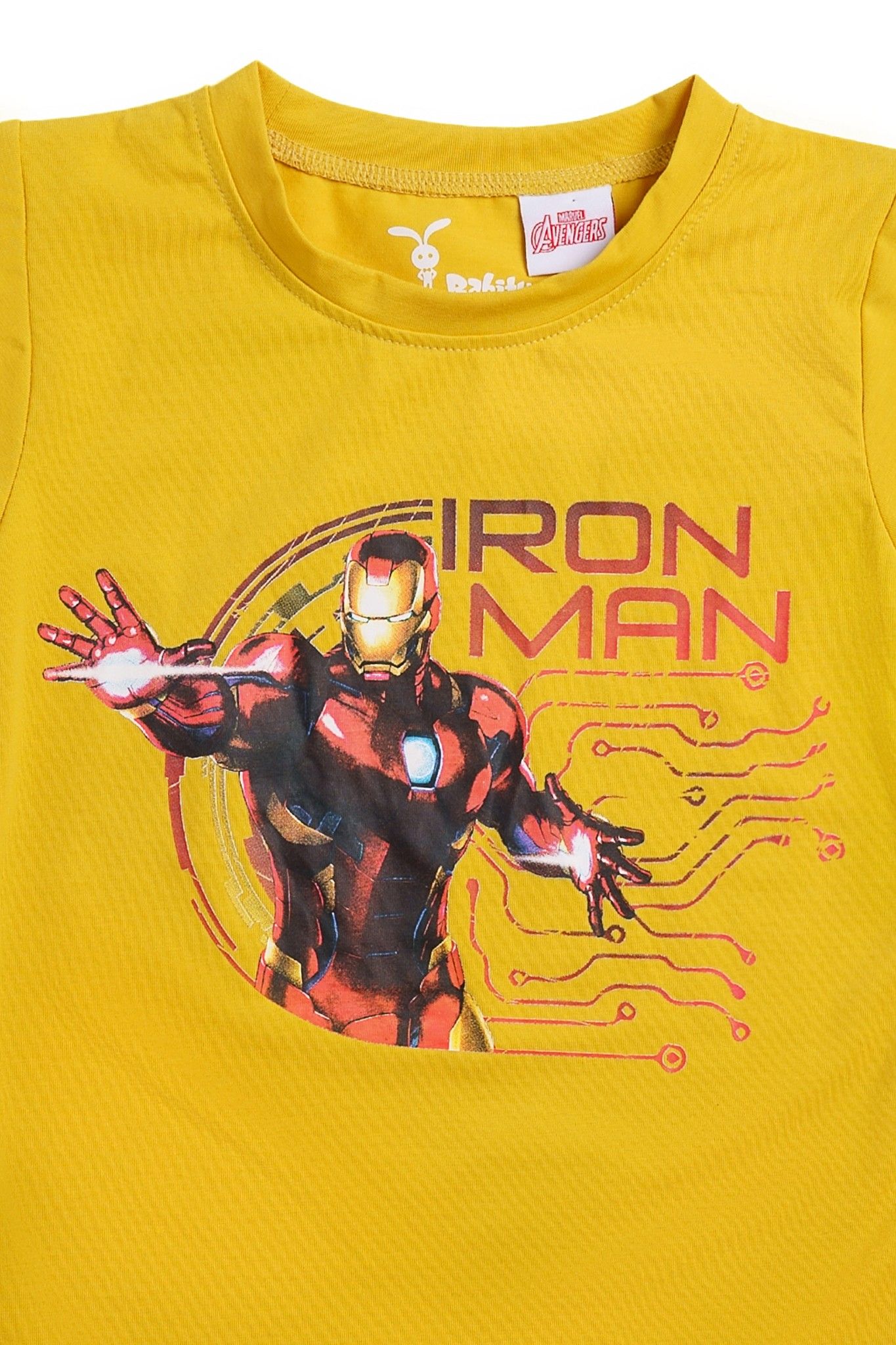 Bộ thun cổ tròn Iron man ngắn tay bé trai Rabity 5104