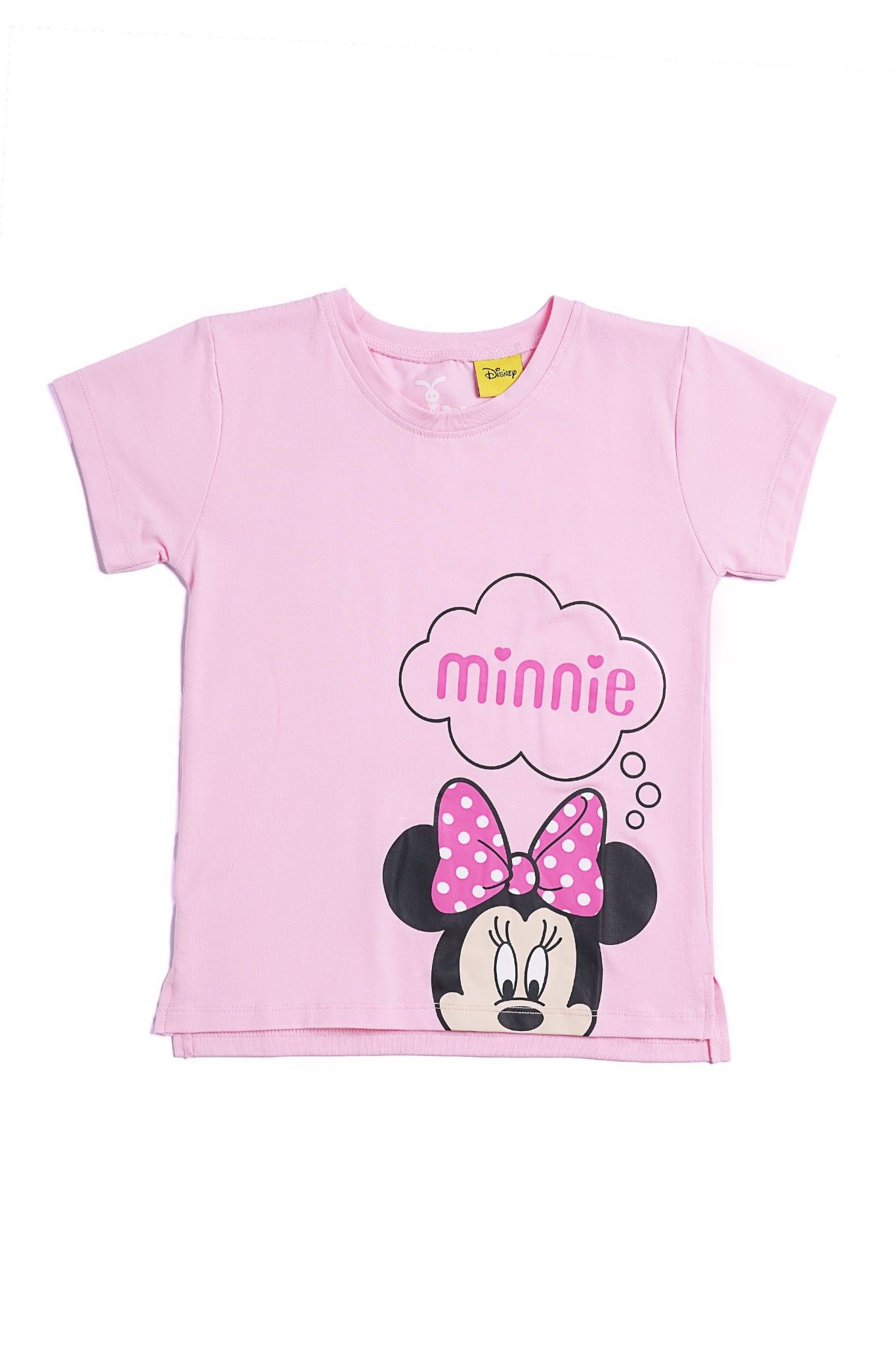 Áo thun Minnie cổ tròn ngắn tay bé gái Rabity 5081