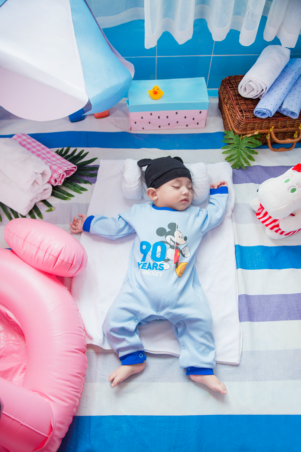 Bộ liền Mickey sơ sinh dài tay bé trai Rabity 5019