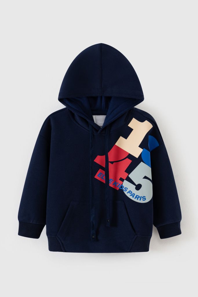 Áo hoodie nỉ mũ dài tay bé trai Rabity x ELLE Kids - designed in Paris 83011