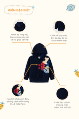 Áo hoodie nỉ mũ dài tay bé trai Rabity x ELLE Kids - designed in Paris 83011