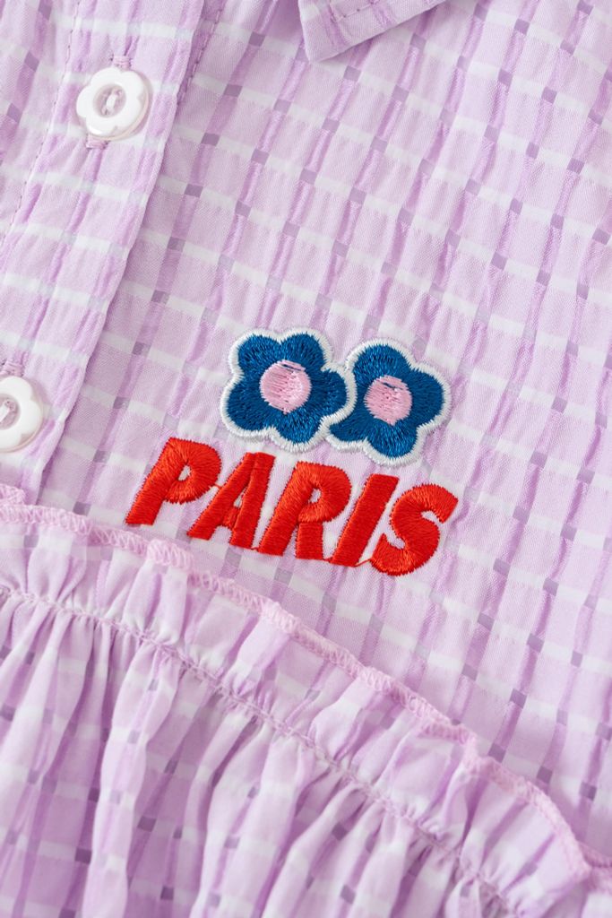 Áo thô kẻ ngắn tay bé gái Rabity x ELLE Kids - designed in Paris 83037