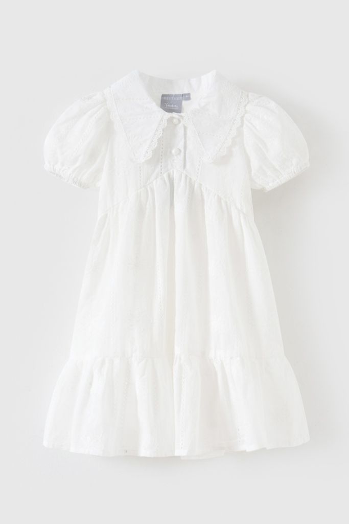 Đầm váy thô cổ sen ngắn tay bé gái Rabity x ELLE Kids - designed in Paris 83039