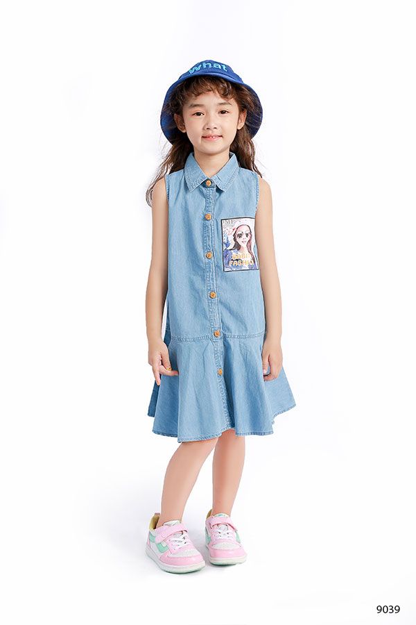 Đầm bò sát nách bé gái Rabity 9039