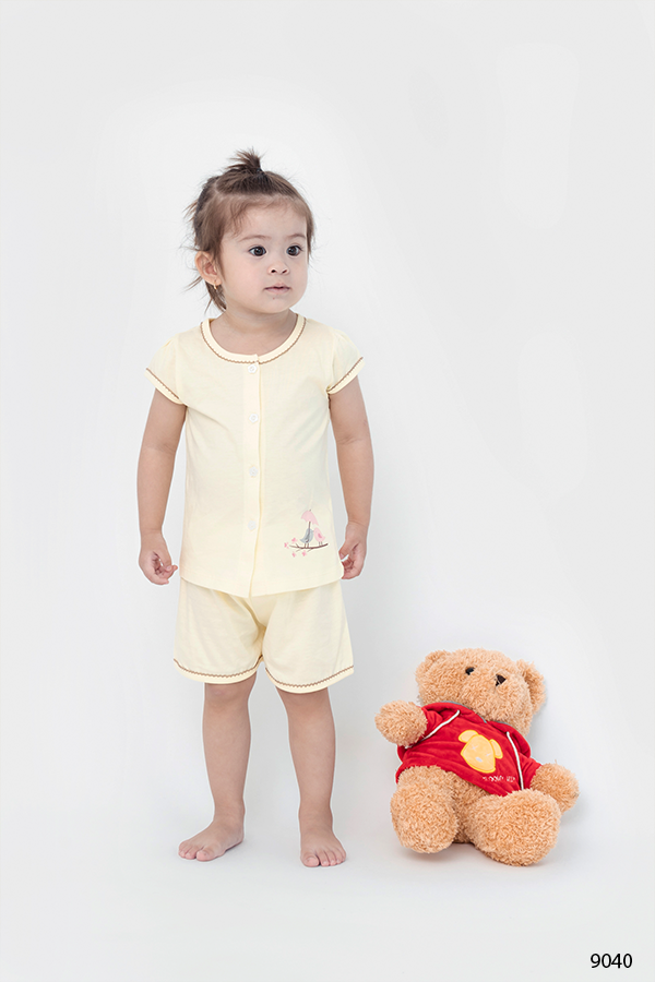 Bộ thun ngắn tay bé gái Rabity 9.040