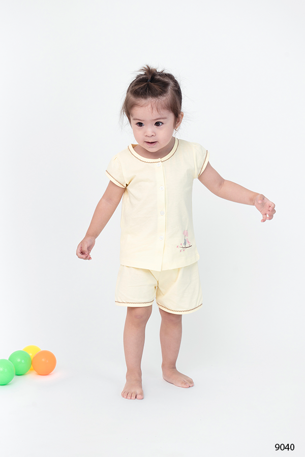 Bộ thun ngắn tay bé gái Rabity 9.040