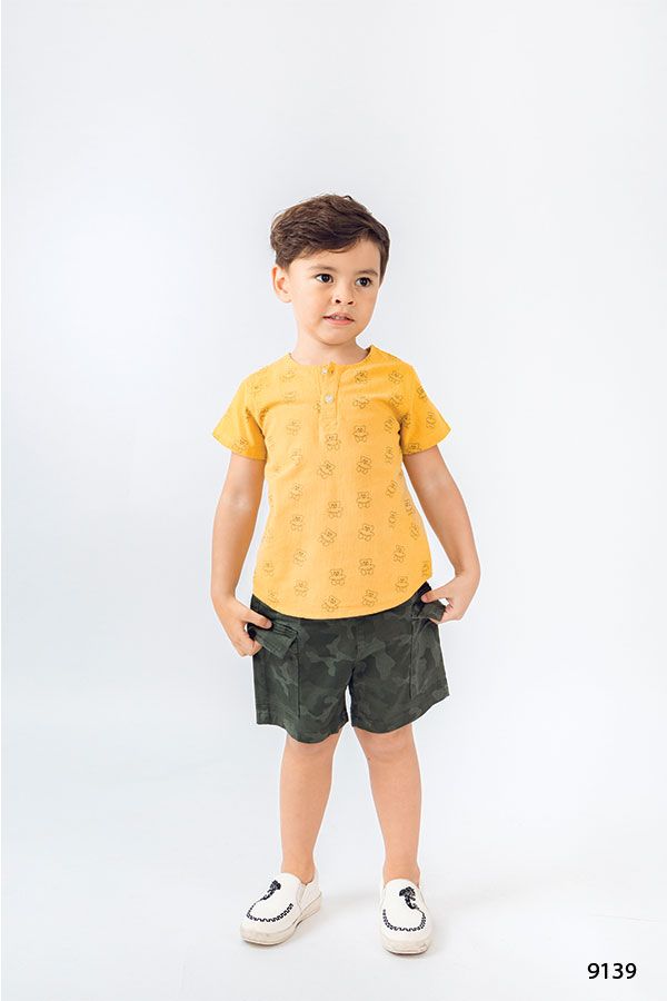 Quần short kaki bé trai Rabity 9139
