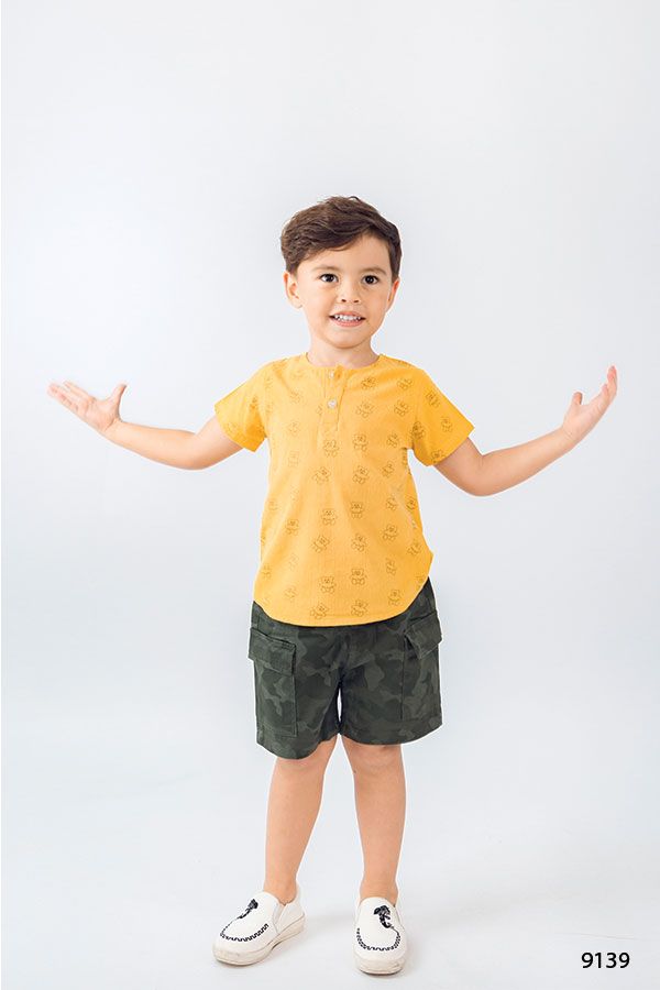 Quần short kaki bé trai Rabity 9139