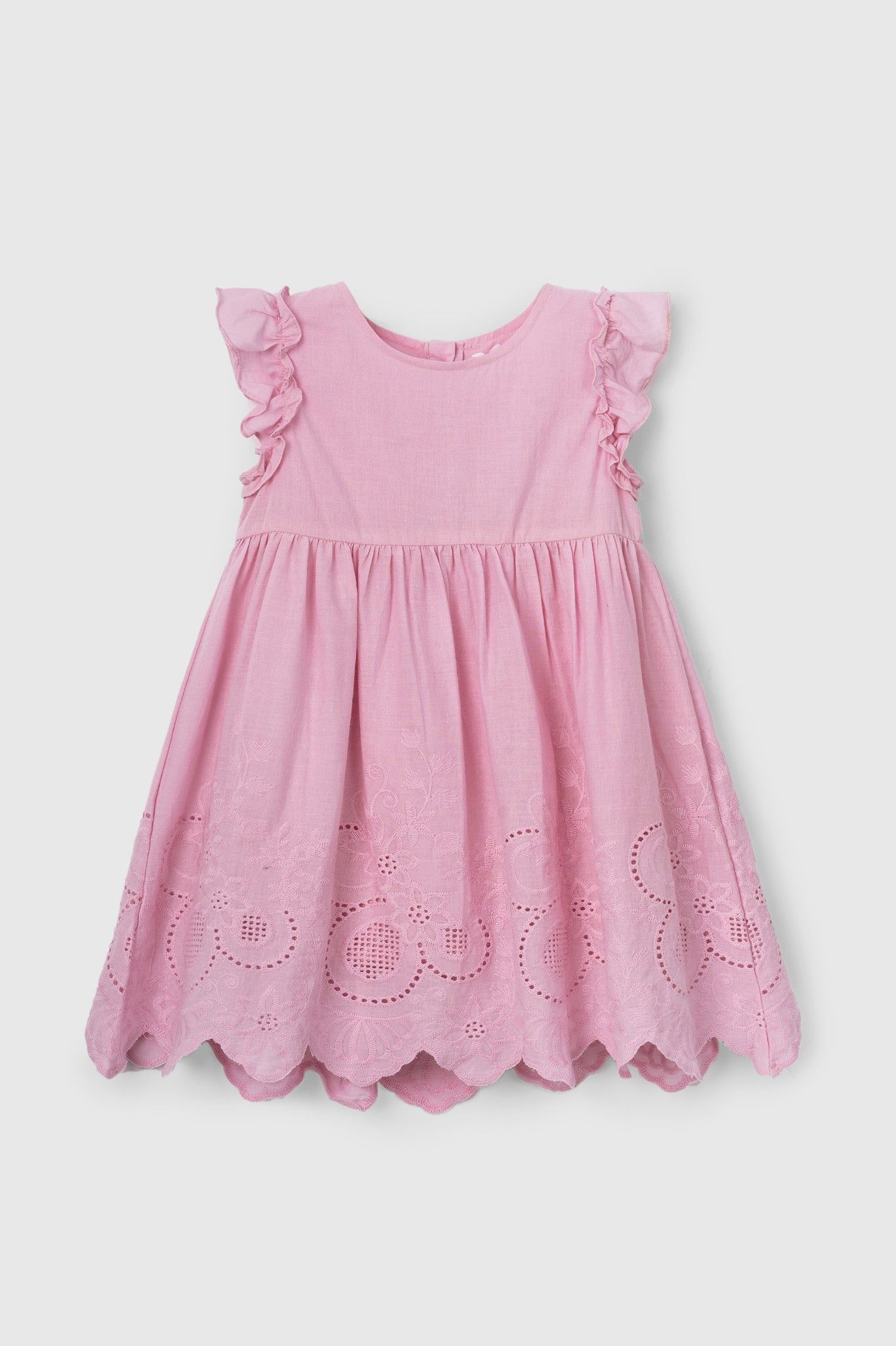 Đầm ren ngắn tay bé gái Rabity 9144