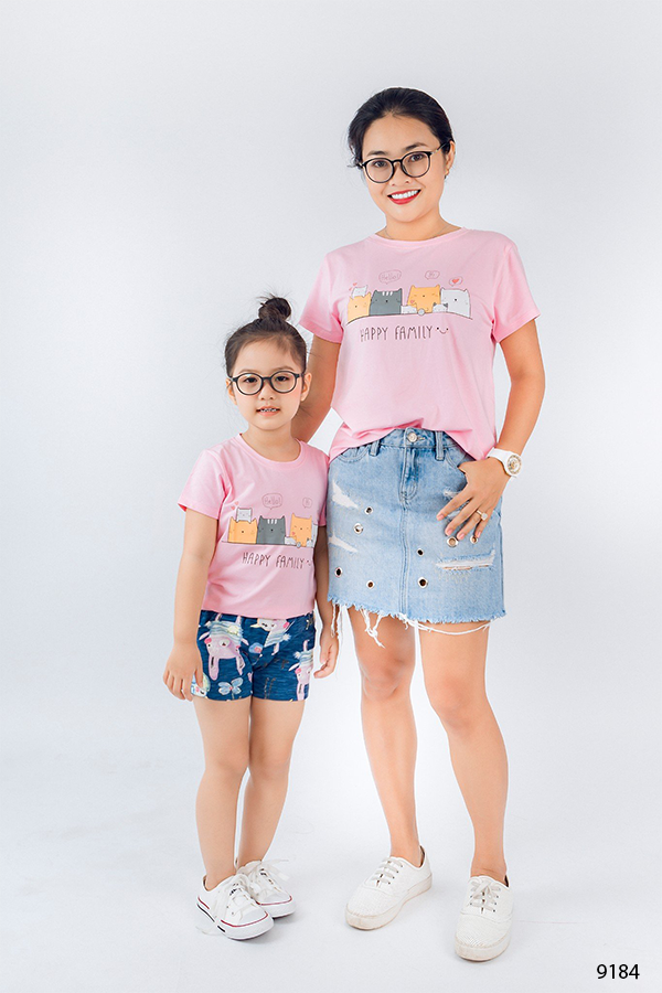 Áo thun ngắn tay bé gái Rabity 9184.85.86