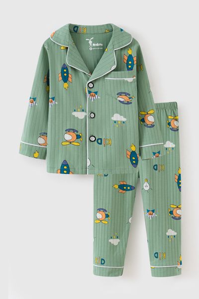 Bộ thun dài tay Pijama bé trai Rabity 92691.01