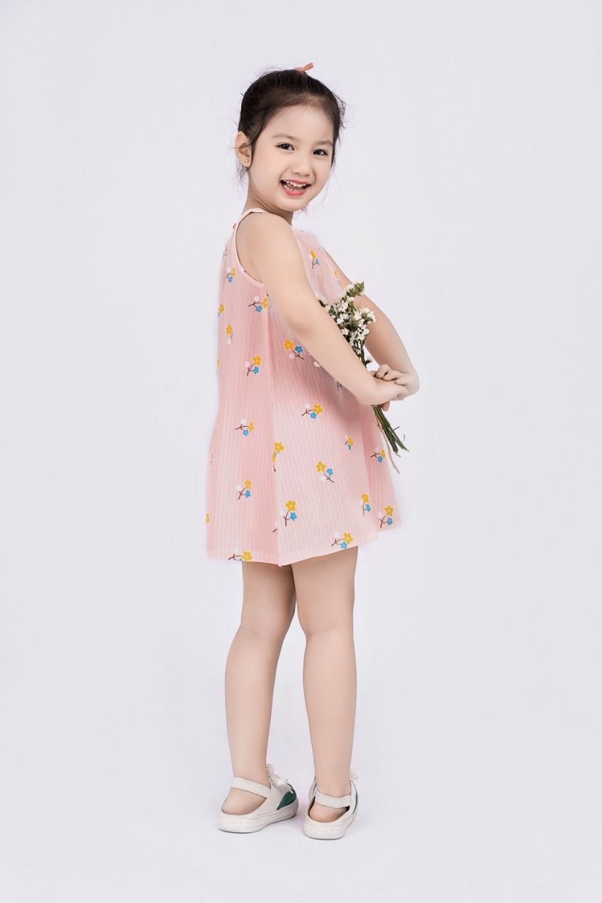 Đầm hoa bé gái Rabity 9287