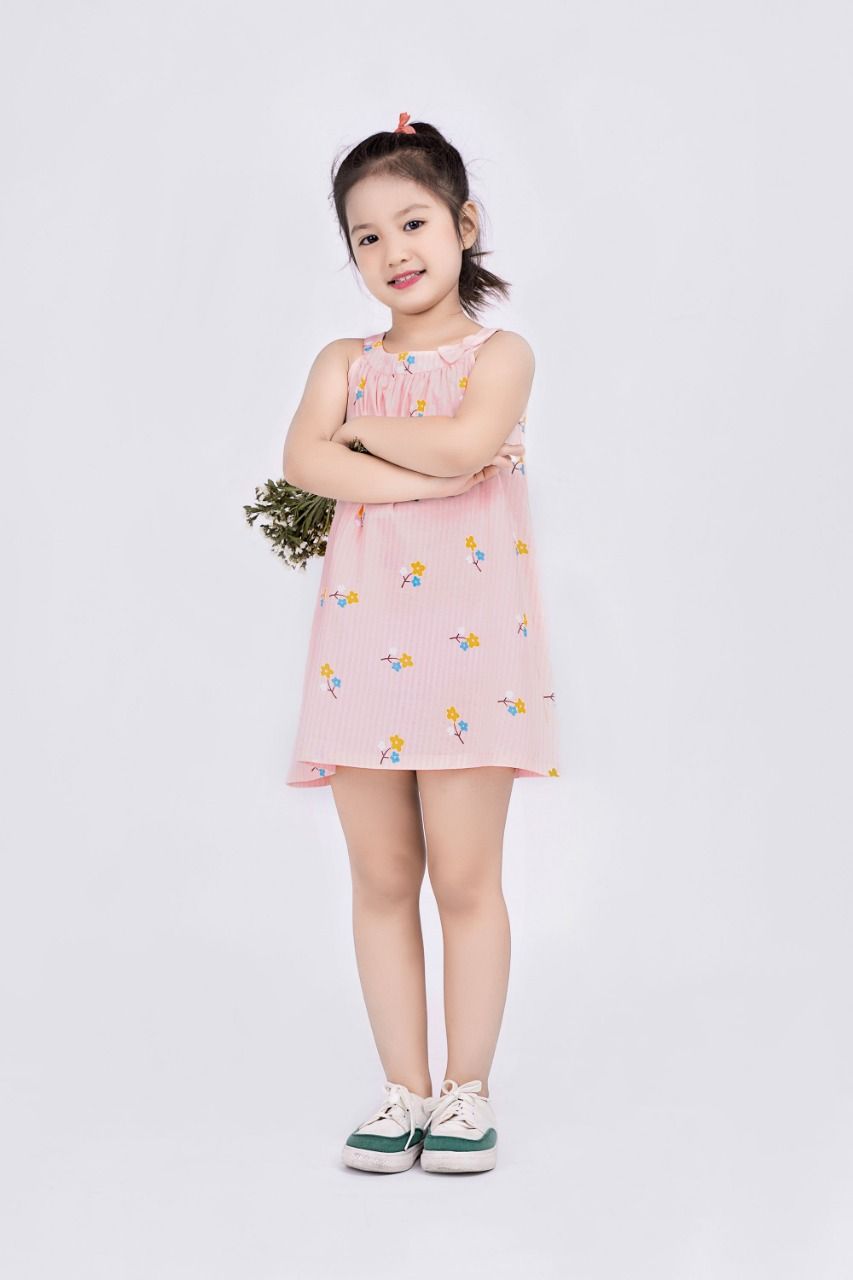 Đầm hoa bé gái Rabity 9287