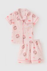 [Size 12-19kg] Bộ đồ Pijama mặc nhà ngắn tay bé gái size nhỏ Rabity 962.001