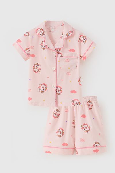 Bộ Pijama ngắn tay bé gái trung Rabity 962.002