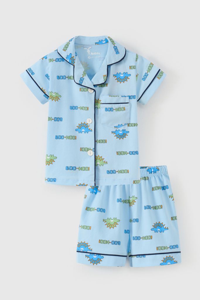 [Size 12-19kg] Bộ đồ Pijama mặc nhà ngắn tay bé trai size nhỏ Rabity 962.004