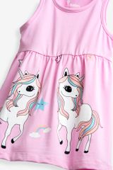 Đầm váy thun Ngựa Pony sát nách bé gái Rabity 92268