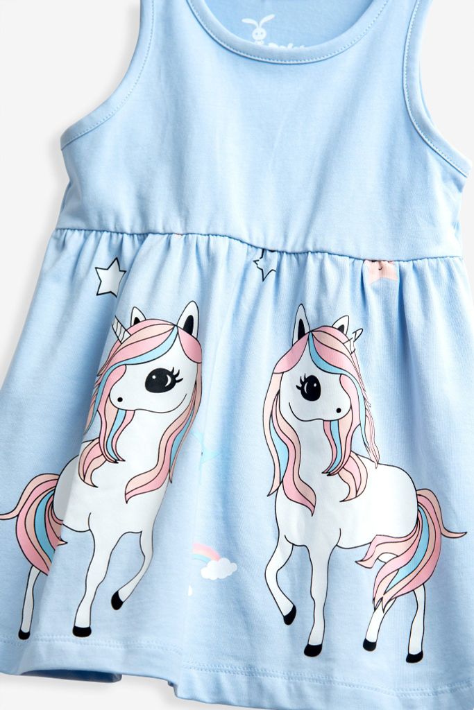 Đầm váy thun Ngựa Pony sát nách bé gái Rabity 92268