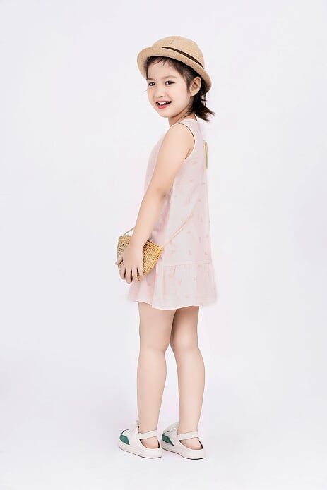 Đầm thun sát nách bé gái Rabity 9267