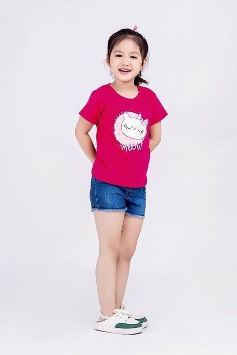 Quần short bò bé gái Rabity 9121