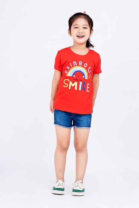 Quần short bò bé gái Rabity 9121