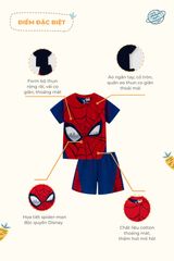 Bộ thun ngắn tay Spider-man bé trai Rabity 5786