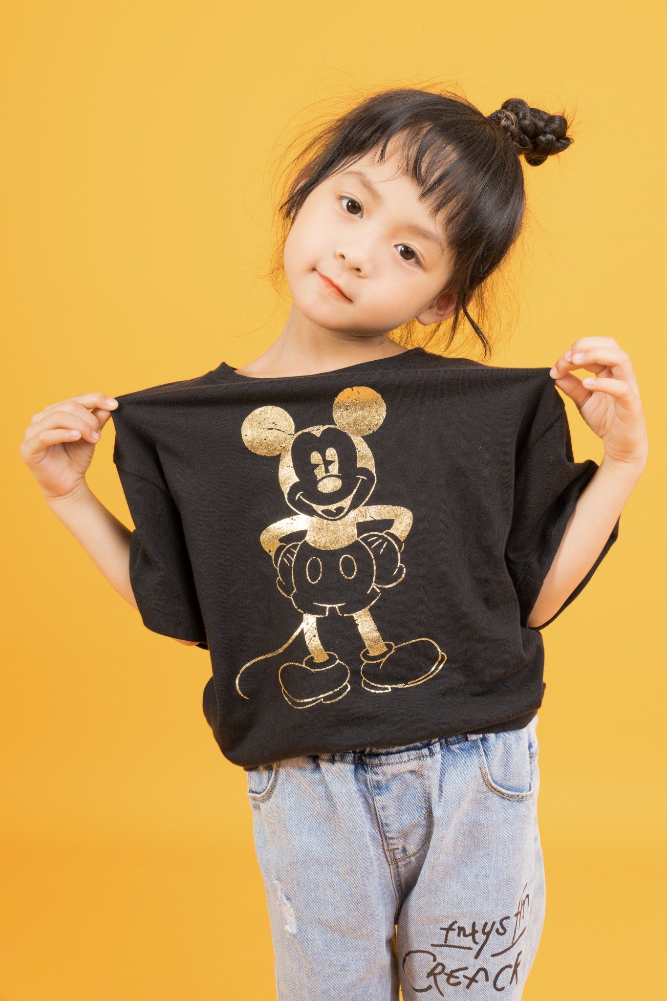 Áo thun cổ tròn ngắn tay bé gái Rabity 5127.5216