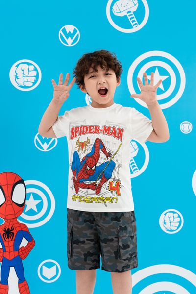 Áo thun ngắn tay bé trai Spider-man Rabity 5692