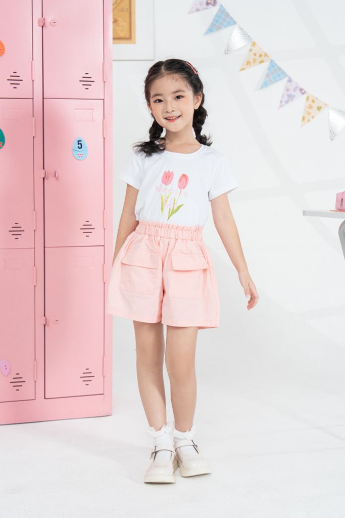 Quần short kaki bé gái Rabity 93268