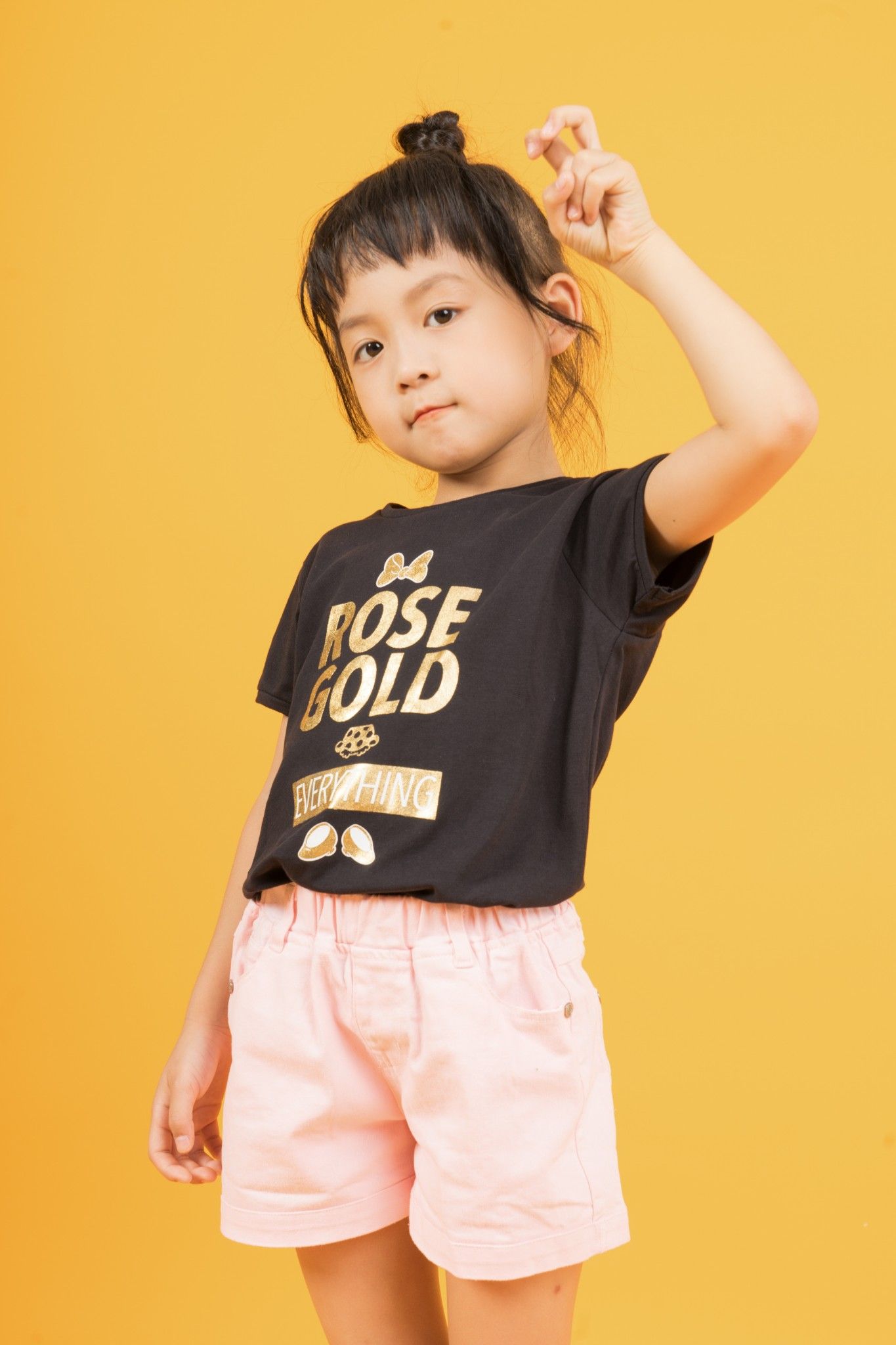 Áo thun cổ tròn ngắn tay bé gái Rabity 5083