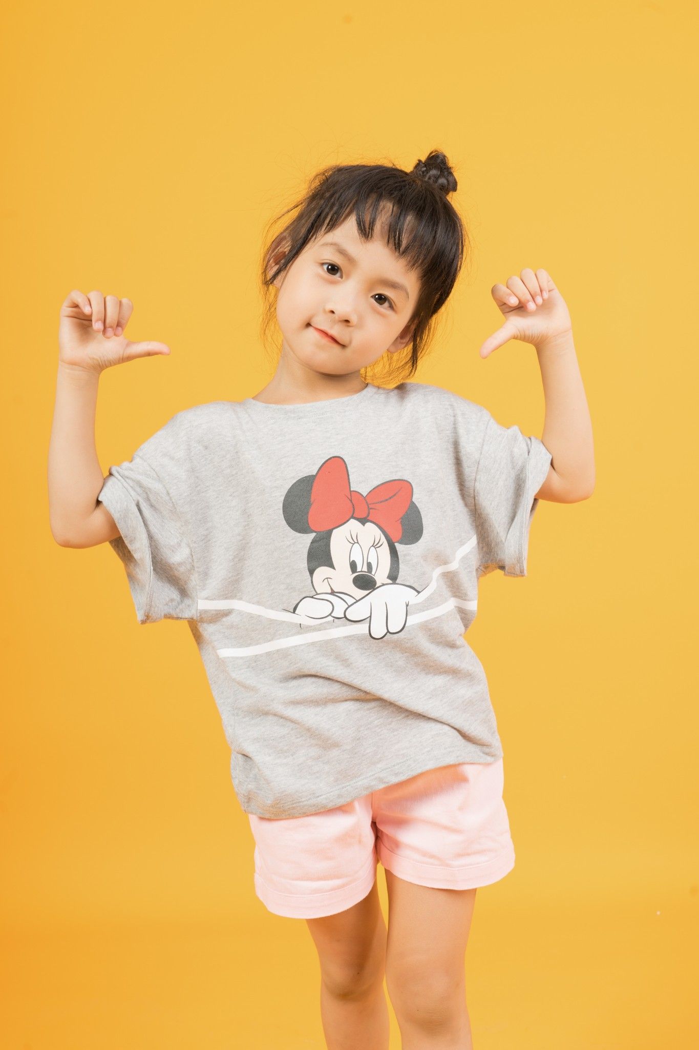 Áo thun cổ tròn ngắn tay bé gái Rabity 5129