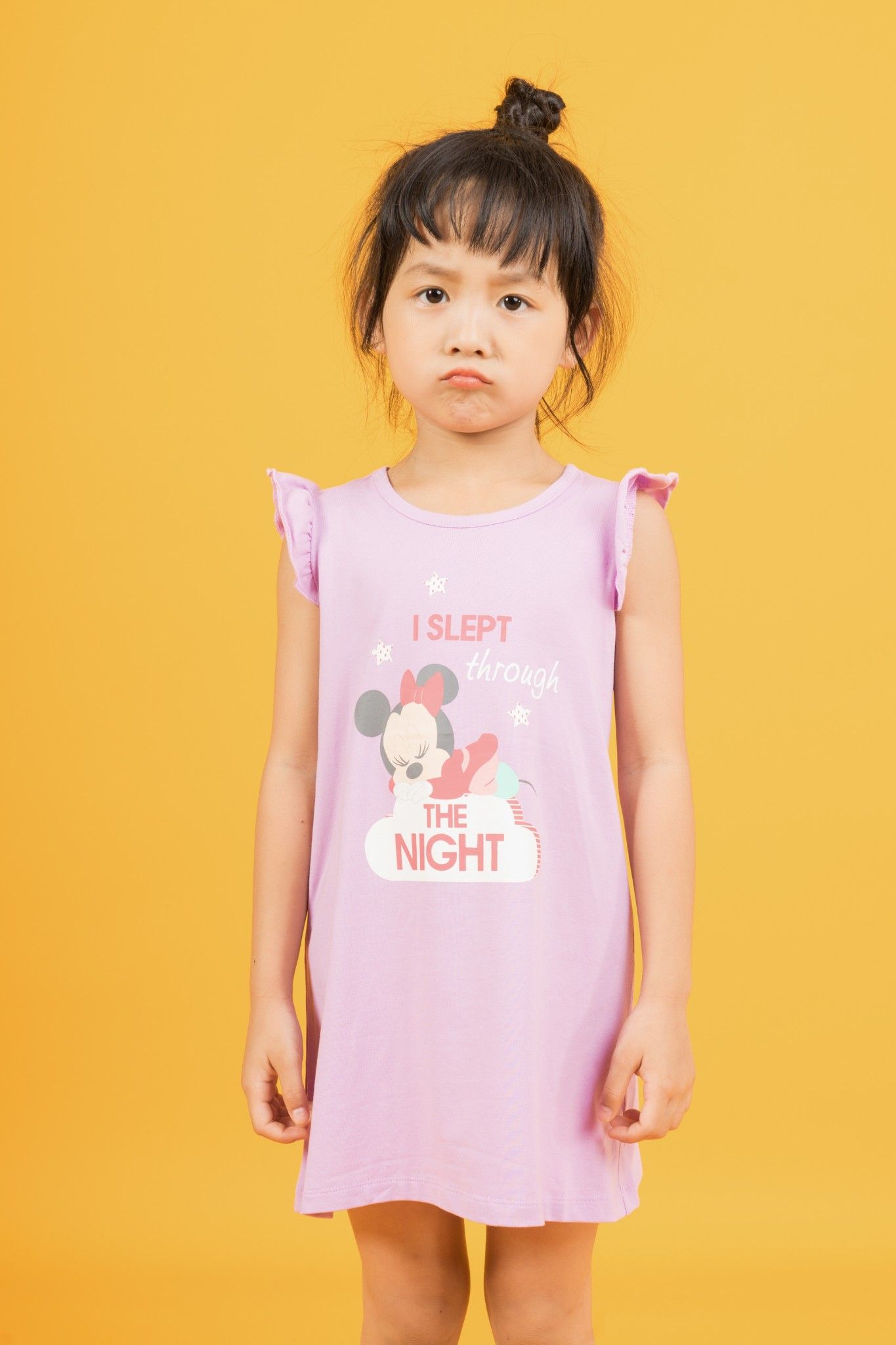 Đầm ngắn tay Minnie bé gái Rabity 5144