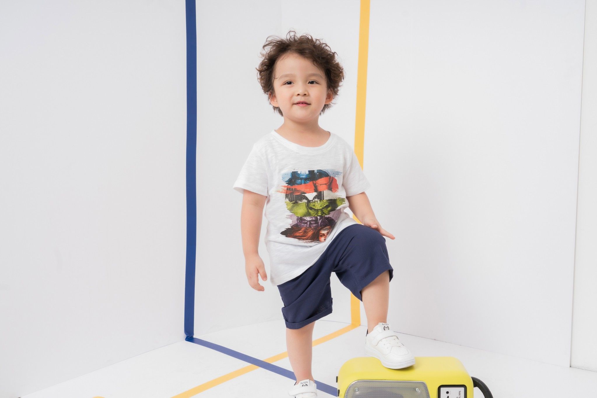 Áo thun cổ tròn tay ngắn bé trai Rabity 5105