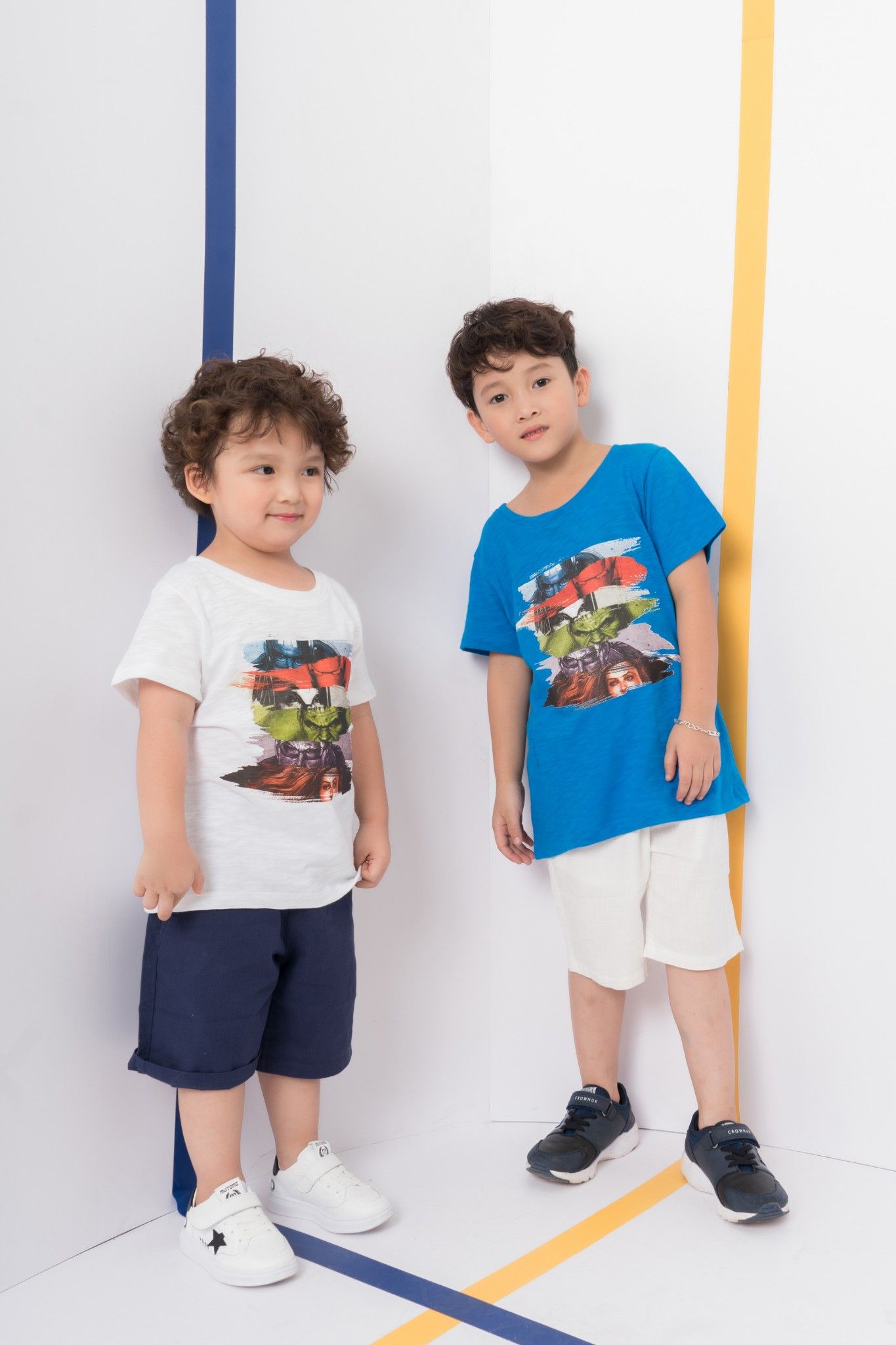 Áo thun cổ tròn tay ngắn bé trai Rabity 5105