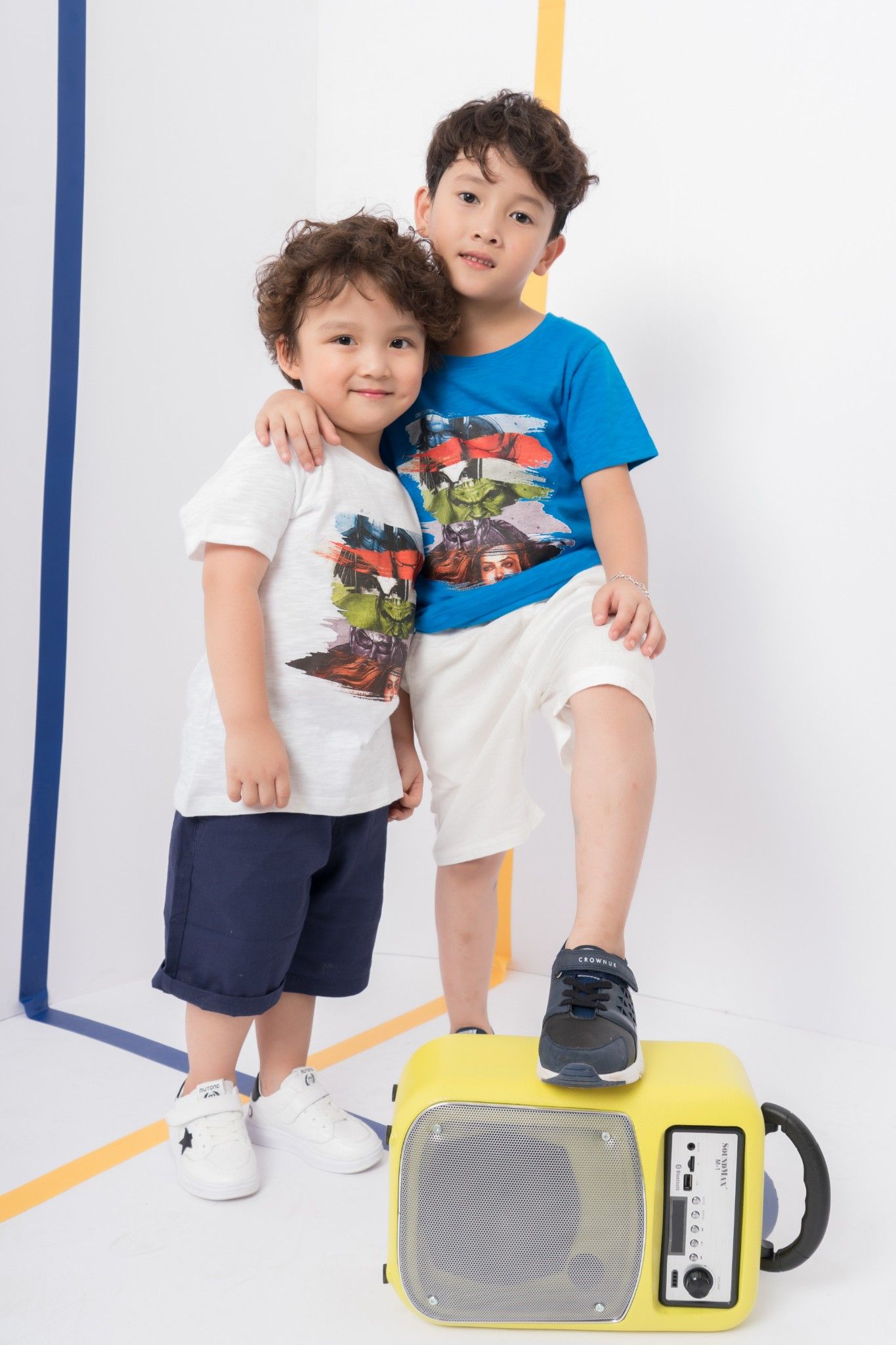 Áo thun cổ tròn tay ngắn bé trai Rabity 5105