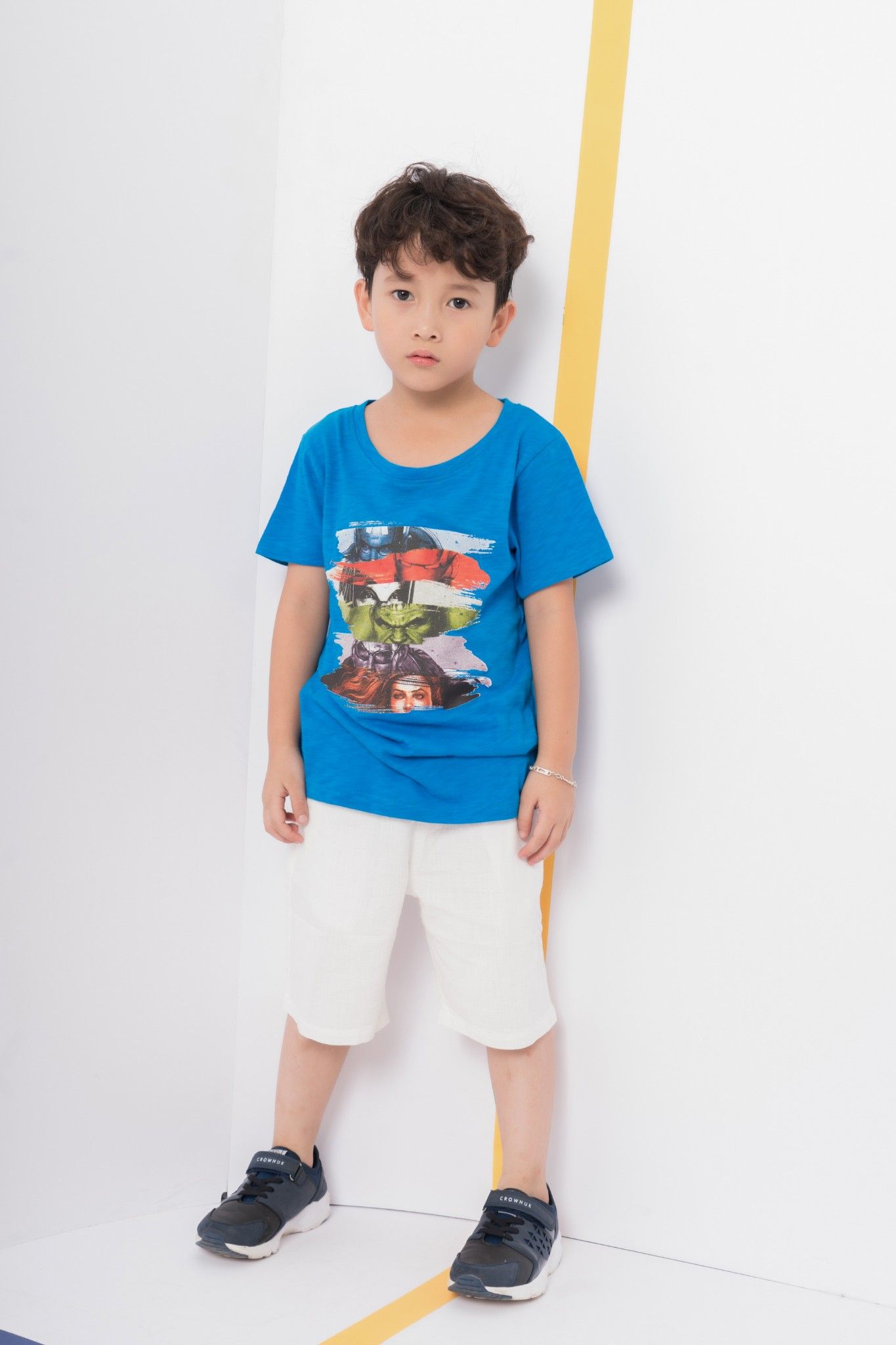 Áo thun cổ tròn tay ngắn bé trai Rabity 5105