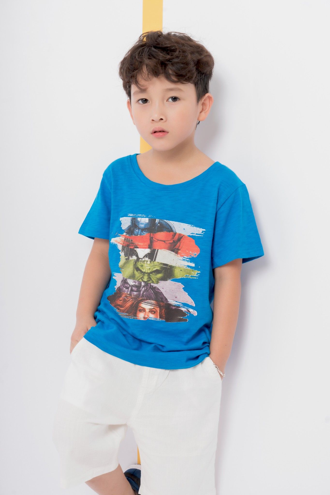 Áo thun cổ tròn tay ngắn bé trai Rabity 5105