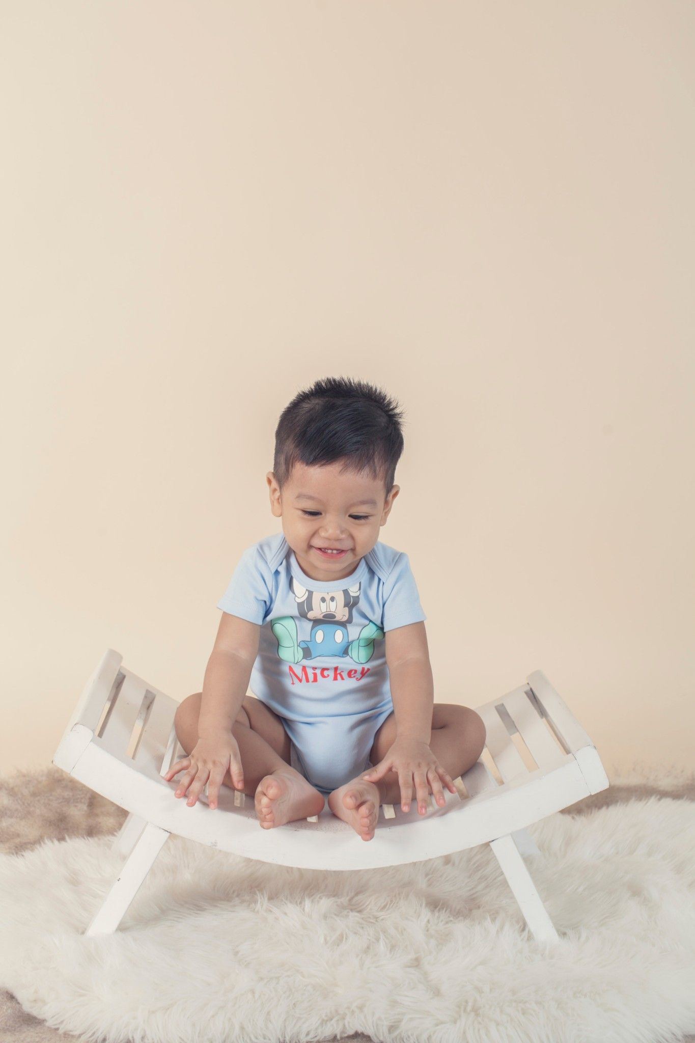 Bộ liền sơ sinh Mickey ngắn tay bé trai Rabity 5001