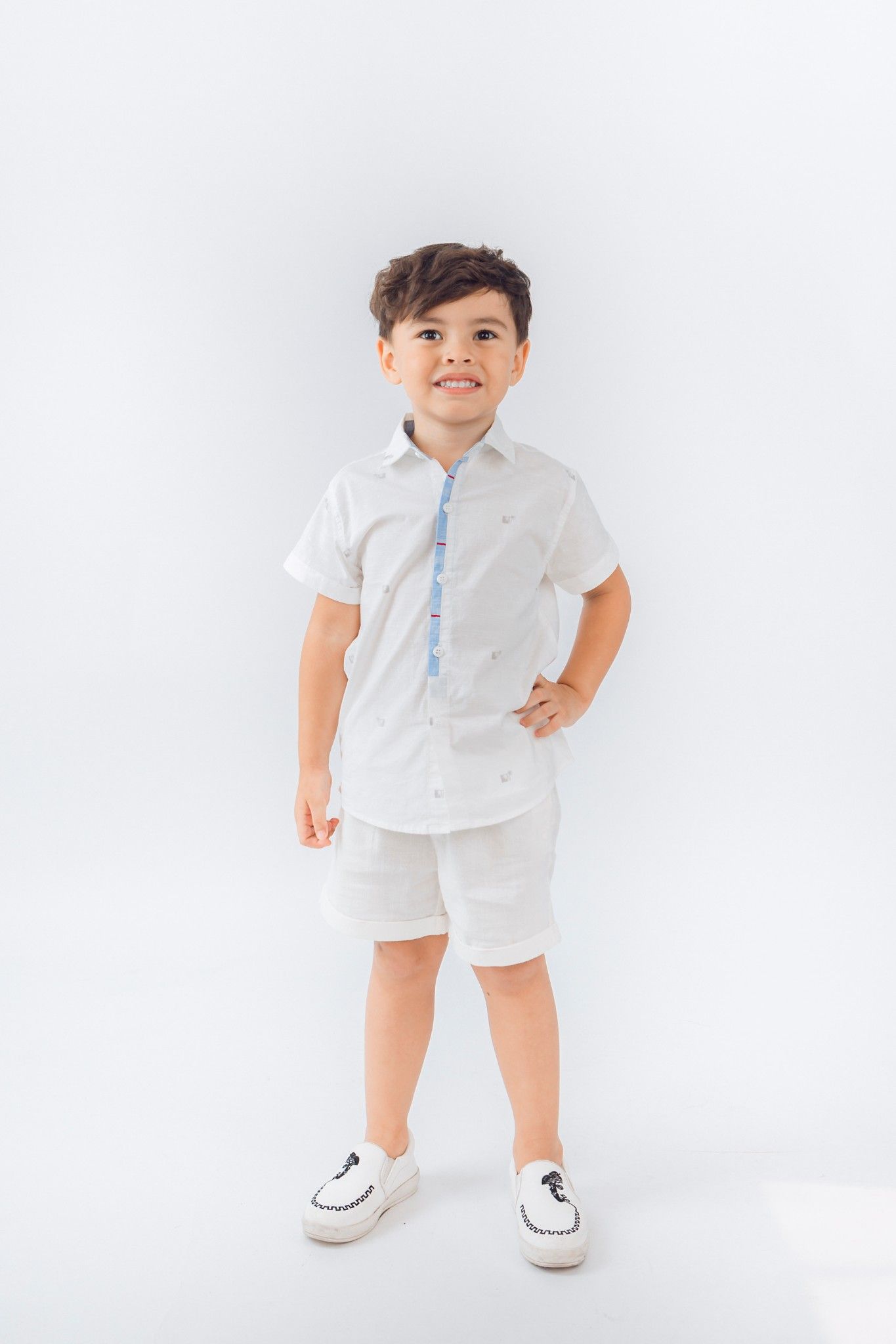 Áo sơ mi ngắn tay bé trai Rabity 9147